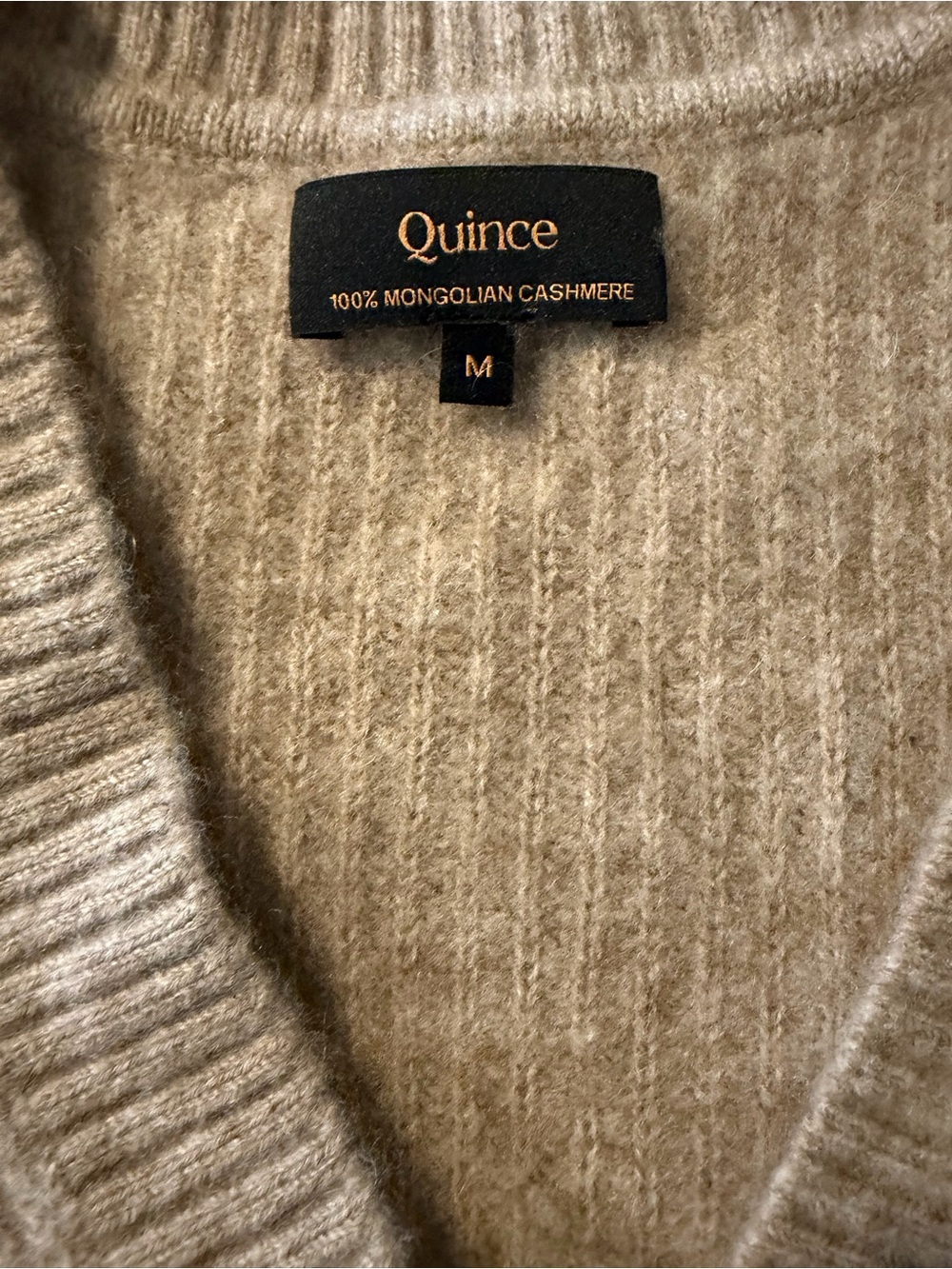 Quince Women's Cashmere Button Vest - Beige/Tan - Picture 2 of 7